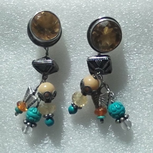Amy Kahn Russell AKR Sterling Silver Dangle Bead Earrings - 26 Grams - Picture 3 of 9